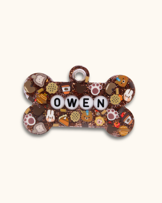 Brown Resin Pet Tag