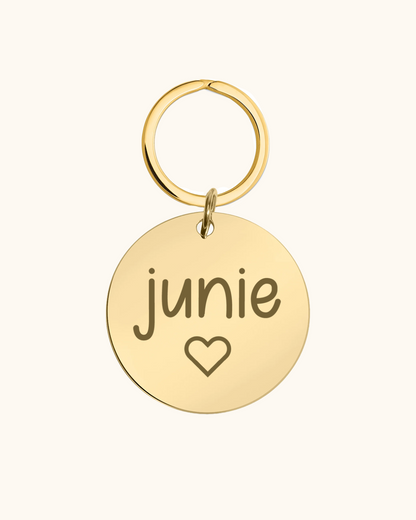 Heart Icon Engraved Pet Tag