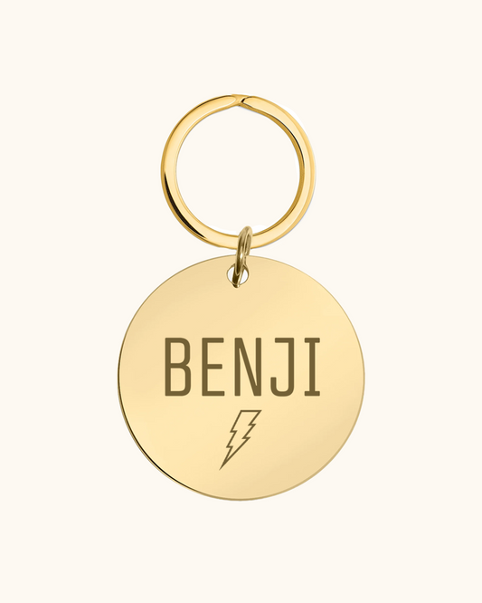 Bolt Icon Engraved Pet Tag