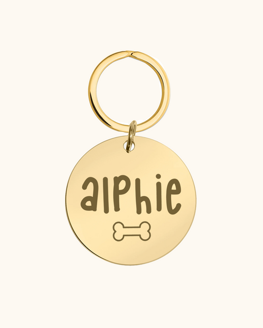 Bone Icon Engraved Pet Tag