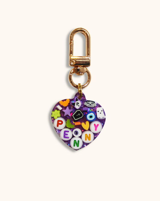 Spooky Purple Resin Pet Tag