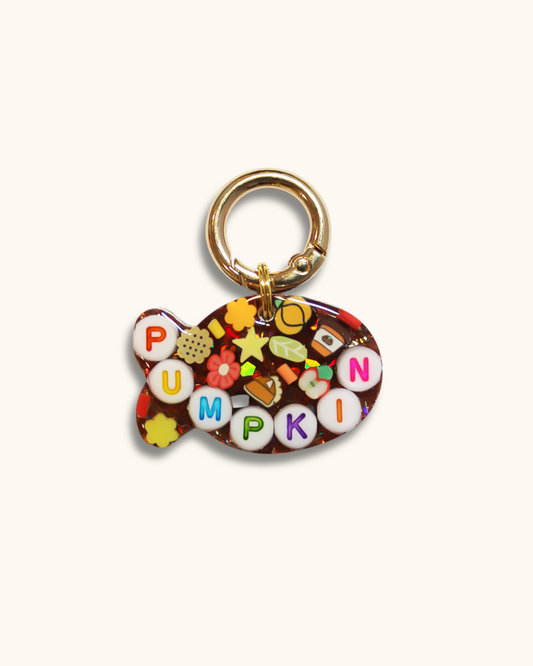 Fall Brown Resin Pet Tag