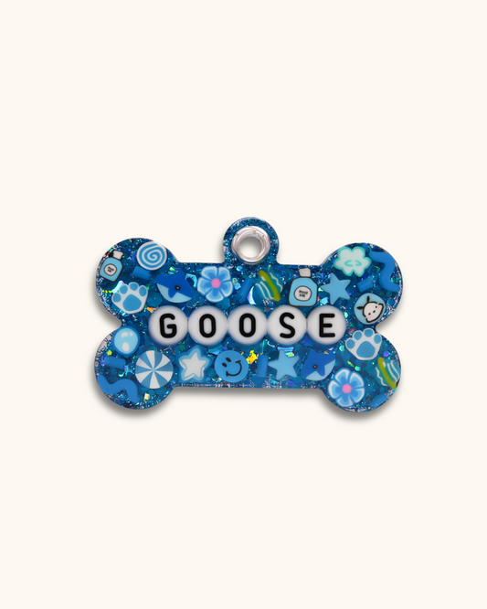 Blue Resin Pet Tag