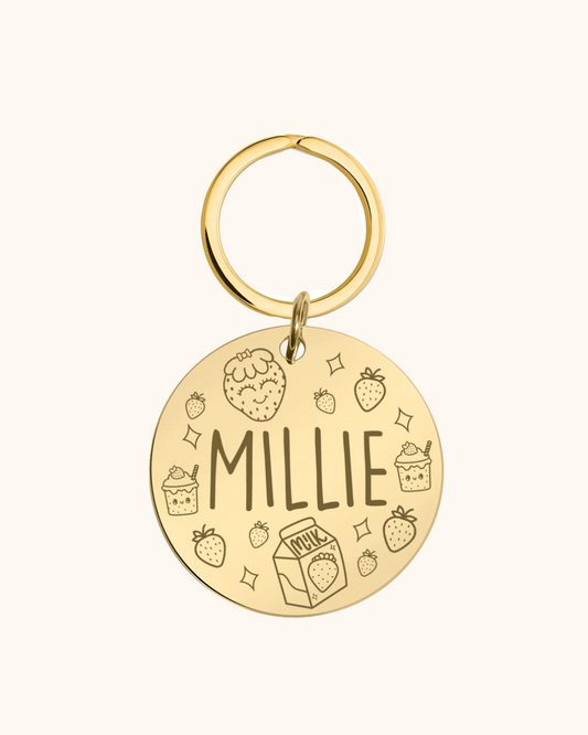 Berry Cute Engraved Pet Tag