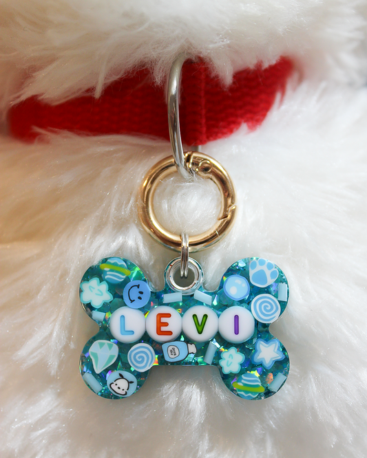 Turquoise Resin Pet Tag