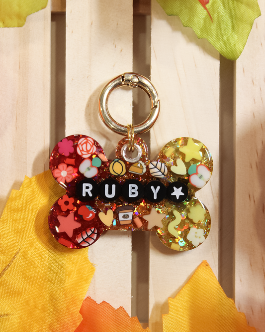 Fall Harvest Resin Pet Tag