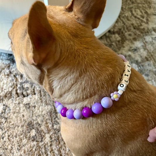 Violet Beaded Collar